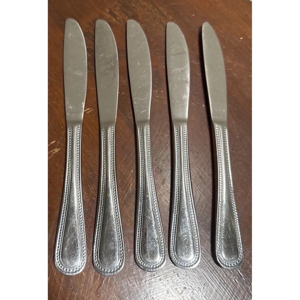 Gibson Needlepoint Deluxe Stainless Flatware - 5 Piece Dinner Knives